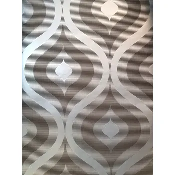 Obraz Tapeta glamour ornament stříbrno šedá