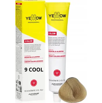 Barva na vlasy ALFAPARF YELLOW Barva na vlasy 9 COOL Chladná velmi světlá přírodní blond