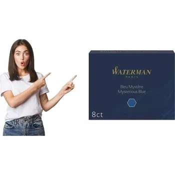Vrták Waterman Náplně do pera dlouhé 8 ks modré