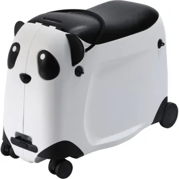 Dětský kufr s kolečky a sedátkem – cestovní odrážedlo Černý, pohodlný