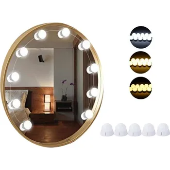 Zrcadlo LED světla na zrcadlo toaletního stolku sada pro make-up 10 Ks kvalitní provedení