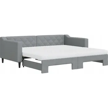 Pohovka Rozkládací lehátko-pohovka světle šedá 213 x 100 x 67 cm