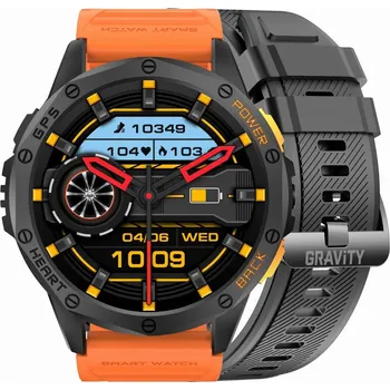 Chytré hodinky SMARTWATCH Pánské GRAVITY GT24-1 - LATARKA, DODATEČNÝ PÁSEK (sg033a) Barva (Varianta): tay-55958-uniw