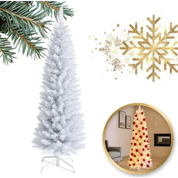 Vánoční stromek Flamenco Mystique Velký umělý vánoční stromeček z PVC, realistický, hustý, BÍLÁ BOROVICE 150 CM CHO10 bílá 150 cm