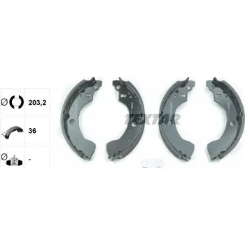 Brzdová čelist Sada brzdových čelistí TEXTAR 91064400