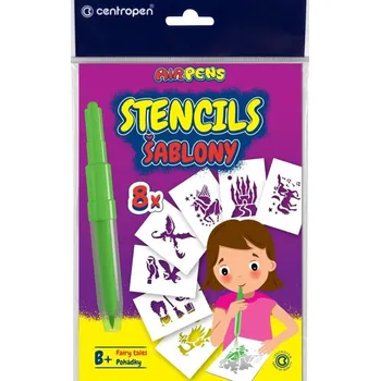 omalovánky Centropen šablony k foukacím fixům 9996 B+ pohádkové bytosti