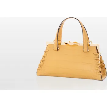 Kabelka CROMIA LUCREZIA kožená kabelka – hořčicovo-žlutá