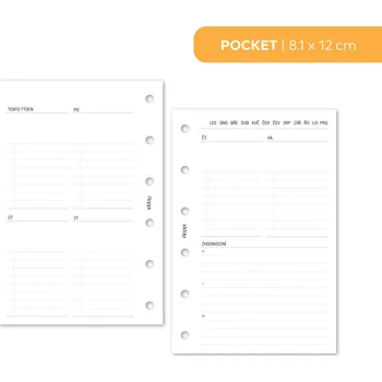 Diář Fleppi Náplň do diáře - Tankování Vyberte velikost náplně: Pocket