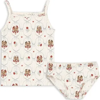 Chlapecká mikina Dětská bavlněná souprava Konges Sløjd MINNIE UNDERWEAR GOTS béžová barva, KS103924 KS103924.9BYA 01X, vel. 134-140
