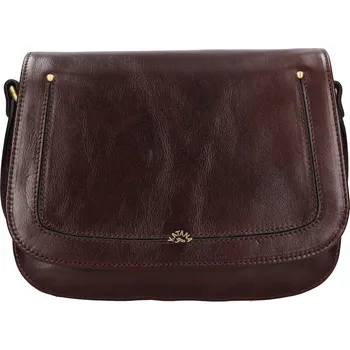 Kožená dámská crosbody kabelka Katana Zorra - tmavě hnědá