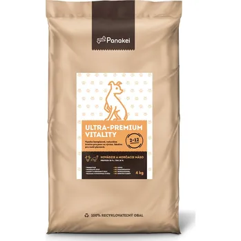 Krmivo pro psa Panakei Granule pro štěňata Příchuť: Hovězí+Krůta (4kg)