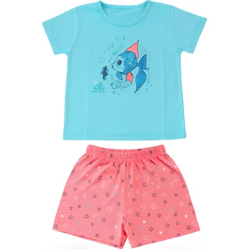 Chlapecké pyžamo xcena Dívčí pyžama s krátkou nohavicí tyrkosové Velikost: 4 roky