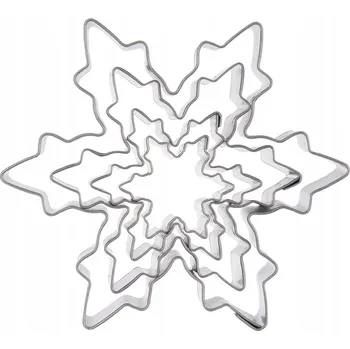 Vykrajovátko 4 x Vykrajovátka SNĚHOVÁ VLOČKA SNĚHOVÁ VLOČKA vykrajovátka na sušenky a perníkové sušenky