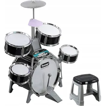 Hudební nástroj pro děti HOLLAKIDS Bicí souprava pro děti Hračka Hudební sada 5 bubnů Činel Stolička