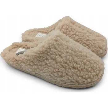 Dámská obuv Pantofle z ovčí vlny IRE SHOES béžové, teplé, měkké, 38