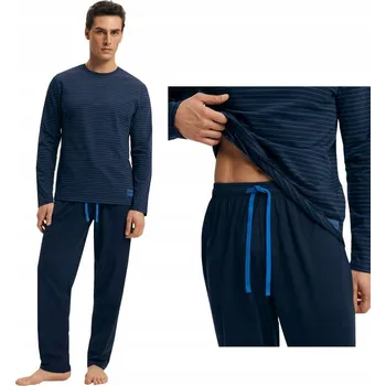 Pánské pyžamo Pánské pyžamo New Henderson | tmavě modré XL