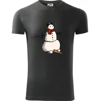 Pánské tričko Sněhulák se spadlým nosem - Viper FIT - Pánské zůžené tričko - L ( Tmavá břidlice (šedá se zeleným nádechem) )