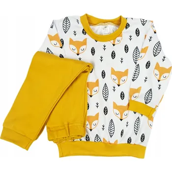 Chlapecké pyžamo Pyžamo s liškami, dlouhý rukáv vel. 140, hořčicová v.412