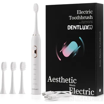 Elektrický zubní kartáček Sonický zubní kartáček Bílá