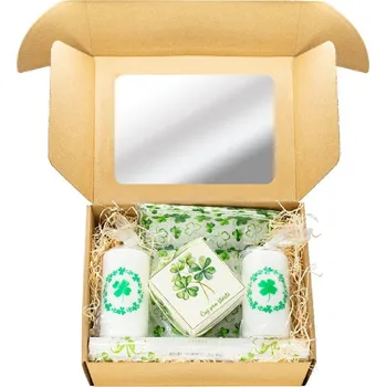 Vonná tyčinka ARÔME HOME Dárkový hřejivý set Štěstí - útěrky, čaj, svíčky a vonné tyčinky