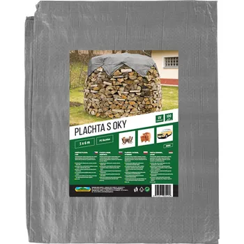 Krycí plachta Plachta kašírovaná šedá 5x6m 100g