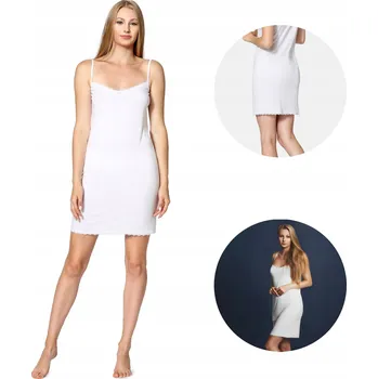 Podprsenka Bellivalini spodnička pod kolena bílá velikost XL