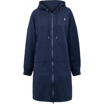 Dámská mikina Dlouhá dámská rozepínací mikina s kapucí tunika tmavě modrá Captain Mike L