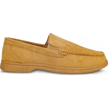 Pánské mokasíny Nazouvací Pánské Mokasíny Semišové Lehké Pohodlné Camel Barva Velikost 43