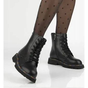 Dámská zimní obuv Kotníkové Boty Filippo DBT7428, černé, kožené, 37