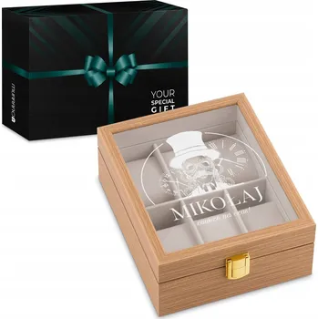Dárková krabička Krabička Krabička na hodinky 6 ks s gravírováním Organizér Dárek k narozeninám