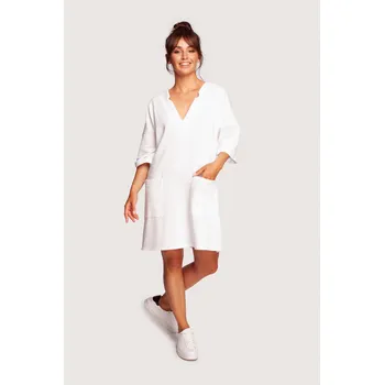 Dámská tunika BeWear tunika B233 Tunika s hlubokým výstřihem a kapsami, volný střih, střih do A/výstřih do V, velikost L/XL