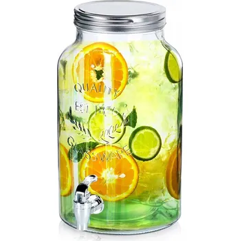 Sklenice Skleněná Sklenice na nápoje s kohoutkem 6,2 l