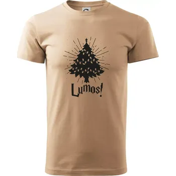 Pánské tričko Harry - Lumos stromeček - Klasické pánské triko vyšší gramáže - 3XL ( Písková )
