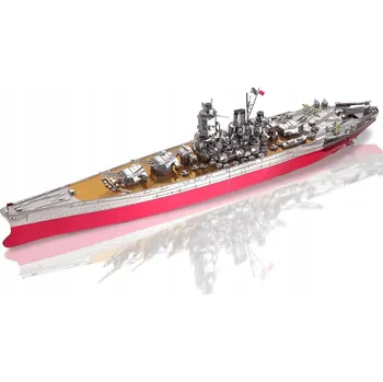 Obraz 3D Model kovového Puzzle Piececool - loď Yamato