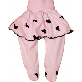 Polodupačky BEZ TLAKU s volánkem - myška růžová vel. 74 KLEKLE