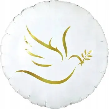 Balónek Fóliový balónek Zlatá holubice Holub Svaté Přijímání Křest