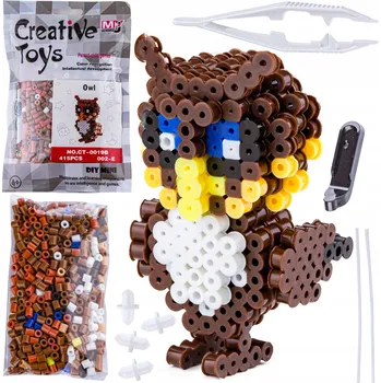 kreativní sada ZAŽEHLOVACÍ KORÁLKY 3D SOVA KREATIVNÍ SADA PRO DĚTI