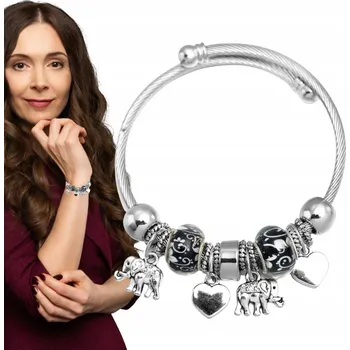 Náramek Stříbrný náramek 925 bílý modulární Strom života B83