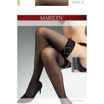 Dámské punčochy Marilyn samodržící punčochy dámské polomatné 15 DEN velikost 1/2