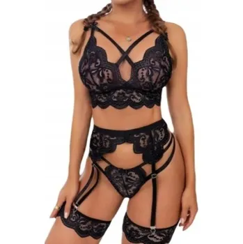 Podprsenka Černá souprava spodního prádla, velikost L