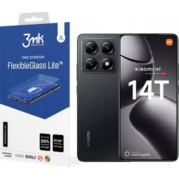 Hybridní Sklo 3MK FlexibleGlass Lite pro Xiaomi 14T / 14T Pro, ochranné