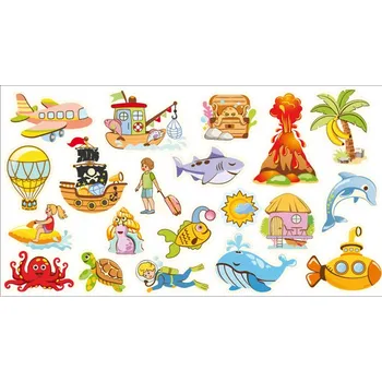 Figurka Oboustranné dřevěné magnetické figurky "Moře" (lze použít pro tabuli z nabídky)