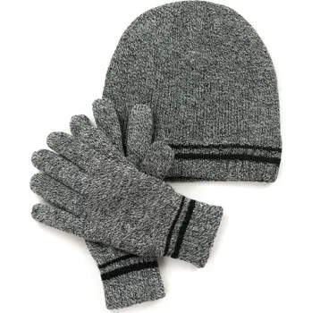 Čepice Szaleo sada: čepice a rukavice, univerzální velikost, šedá