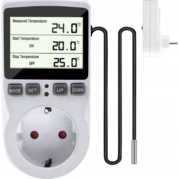 Termostat ELEKTRONICKÝ TERMOSTAT REGULÁTOR TEPLOTY DO ZÁSUVKY 230V