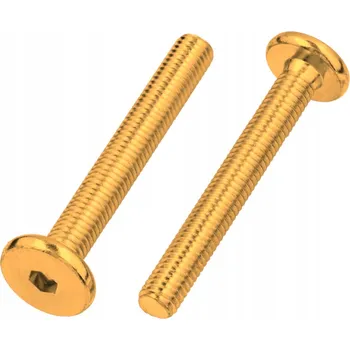Šroub Meblový šroub žlutý M6 x 35 Plochá hlava imbus 50 Ks