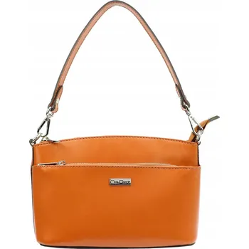 Kabelka Vera Pelle kabelka kožená kabelka přes rameno z pravé kůže hnědá