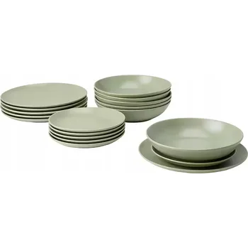 Sada nádobí IKEA FÄRGKLAR Sada nádobí, 18 ks , matně zelená