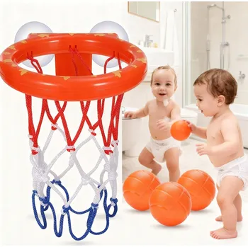 Hračka pro nejmenší Basketbalová obruč s přísavkami do vany pro miminka - hračka do vody