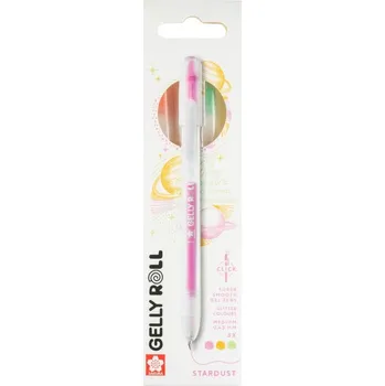 Fixativ Sada Gelly roll Stardust, zasouvací gelová pera - 3 ks, růžová, oranžová, zelená