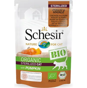 Krmivo pro psa Schesir BIO Kuře a Vepřové s dýní 85g
